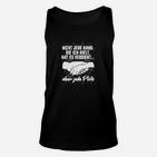 Hunde-Pfotenabdruck Unisex TankTop mit Spruch, Schwarz für Tierfreunde