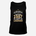 Jahrgang 1987 Legenden Unisex TankTop, Retro Geburtstags-Unisex TankTop für Männer