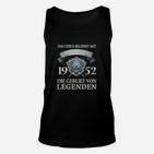 Jubiläums-Unisex TankTop 1952 Geburt von Legenden, Vintage Tee