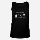 Kaffee Arbeit Wein Unisex TankTop, Lustiges Herren Tee für Büro