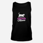 Katzen Mama Grafik-Unisex TankTop für Damen, Lustiges Katzenmotiv in Schwarz