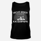 Katzenpapa Unisex TankTop Schwarz mit Lustigem Spruch, Geschenk für Katzenbesitzer