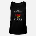 Könige Geboren im März Unisex TankTop, Krone & Löwen-Design