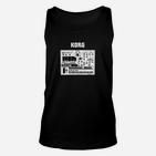 KORG Synthesizer Design Unisex TankTop für Herren, Schwarz