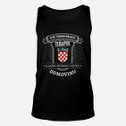 Kroatisches Schachbrettmuster Unisex TankTop, Heimatliebe Schwarzes Tee