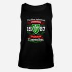 Legendäres 1987 Vintage Unisex TankTop, Geburtsjahr mit Kleeblatt Spruch