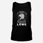 Löwenmotiv Herren Unisex TankTop Schwarz, Stärke Spruch Tee