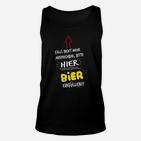 Lustiges Bier-Liebhaber Unisex TankTop Bitte hier Bier einfüllen Aufdruck