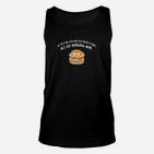 Lustiges Burger Unisex TankTop Es war nicht ich, es war mein Bauch, Schwarz