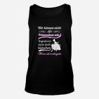 Lustiges Damen Unisex TankTop Nicht Alle Prinzessinnen mit Katzenmotiv, Schwarzes Kurzarm