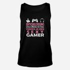 Lustiges Gaming-Unisex TankTop Sexy Gamer Witwe Vergeben, Schwarz