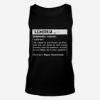 Lustiges Lehrer-Definition Unisex TankTop, Ideales für Pädagogen