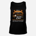 Lustiges Oma Fan Unisex TankTop, Piratenschädel und Spruch Design