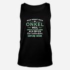 Lustiges Onkel Unisex TankTop mit witzigem Spruch, Geburtstag & Familienfeier