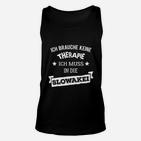 Lustiges Slowakei Therapie Herren Unisex TankTop mit Spruch, Schwarz