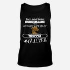 Lustiges Whippet Glitzer Hundehaar Unisex TankTop, Spruch Design