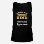 Mittleres Kind Lustiges Spruch Unisex TankTop – Familien Humor in Schwarz