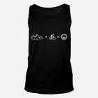 Mountainbike Glücksgleichung Schwarzes Unisex TankTop, Radfahrer-Outfit