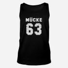 Mücke 63 Herren Sportshirt im College-Stil, Schwarzes Tee mit Aufdruck Unisex TankTop