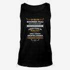 Novemberfrauen Geburtstagsslogan Schwarzes Damen-Unisex TankTop