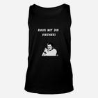 Optimierter Produkttitel: Schwarzes Unisex TankTop 'Raus mit die Viecher!', Lustiges Unisex Tee