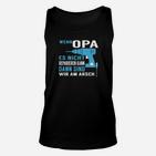 Optimized Opa Unisex TankTop mit Bohrmaschinen Motiv, Lustiges Heimwerker Unisex TankTop