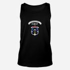 Ostfriesland First Hochwertiges Schwarzes Unisex TankTop mit Emblem-Design