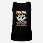 Papa-Sohn Partnerlook Unisex TankTop 'Herz und Seele', Handschlag-Design in Schwarz