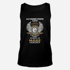 Personalisiertes März Legenden Unisex TankTop, Lorbeerkranz-Design