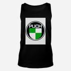 Puch-Logo Klassisches Schwarz Unisex TankTop für Motorradfans