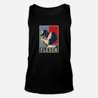 Retro Popart Wolf Unisex TankTop mit FLESCH Motiv, Stylisches Unisex TankTop