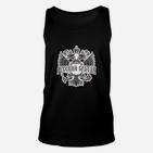 Russischer Adler Unisex TankTop für Herren, Design mit Schriftzug Русский Братан