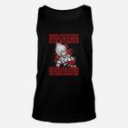 Schwarzes Anime-Charakter Unisex TankTop mit inspirierendem Zitat, cooles Design