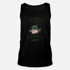 Schwarzes Damen Unisex TankTop, Florales Design & Französischer Spruch