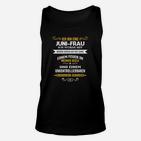 Schwarzes Juni-Geburtstags-Unisex TankTop für Frauen mit Spruch