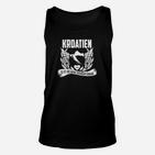 Schwarzes Kroatien Unisex TankTop mit Adlermotiv, Patriotisches Design