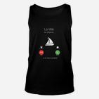 Schwarzes Segel-Unisex TankTop mit italischem Spruch, Grafikdesign Unikat