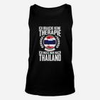 Schwarzes Thailand Reise Spruch Unisex TankTop mit Flaggen-Design