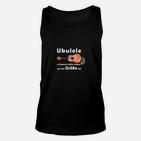 Schwarzes Ukulele Unisex TankTop mit Spruch, Ideal für Musikfans