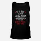 Schwarzes Unisex TankTop Beste Mann der Welt Spruch, Partnerin Tee