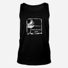 Schwarzes Unisex TankTop Comic-Aufdruck, Spruch 'Rede mit dem Huf', Lustiges Unisex TankTop