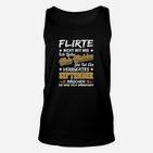 Schwarzes Unisex TankTop Flirte nicht, Mädchen ist verrücktes Gamer Lustiges Design