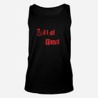 Schwarzes Unisex TankTop Hollywood Rote Schrift, Urban Style Tee