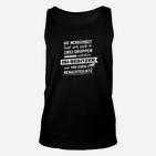 Schwarzes Unisex TankTop ISI-Besitzer vs. Benachteiligte, Witziges Spruch-Unisex TankTop