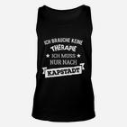 Schwarzes Unisex TankTop Keine Therapie, nur Kapstadt, Reise-Motiv Unisex TankTop