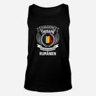 Schwarzes Unisex TankTop Keine Therapie nur Rumänien Druck, Reiseliebhaber Tee