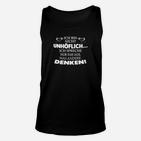 Schwarzes Unisex TankTop, Lustiger Spruch für Klartextliebhaber