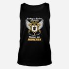 Schwarzes Unisex TankTop mit Adler-Motiv, Stolz aus München