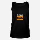 Schwarzes Unisex TankTop mit Benz Hub Logo-Print, Modisches Design