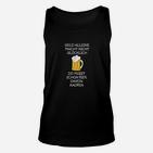 Schwarzes Unisex TankTop mit Bier-Spruch, Lustiges Tee für Bierliebhaber